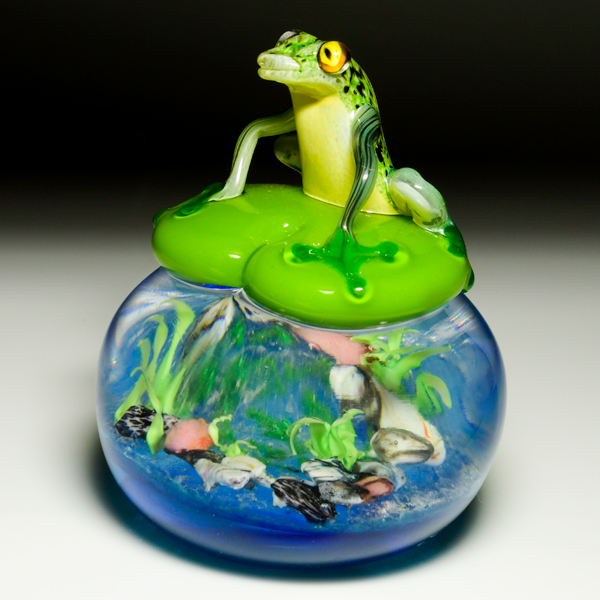 Chris Sherwin 2023 blueberry branch paperweight. by Christopher Sherwin