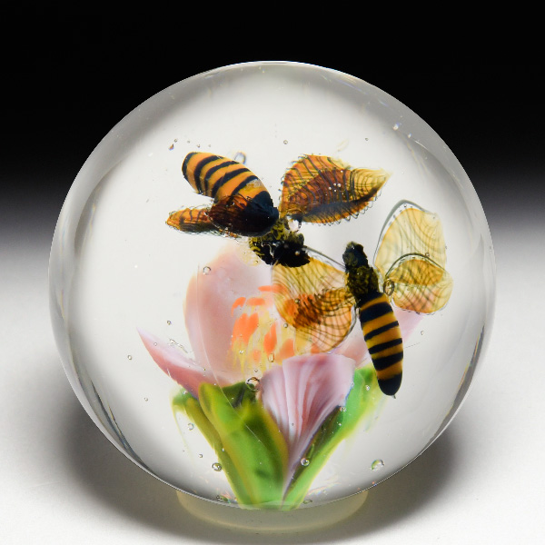 Walter Belloso and Paul Stankard Collaborative borosilicate marble. by Assorted Modern