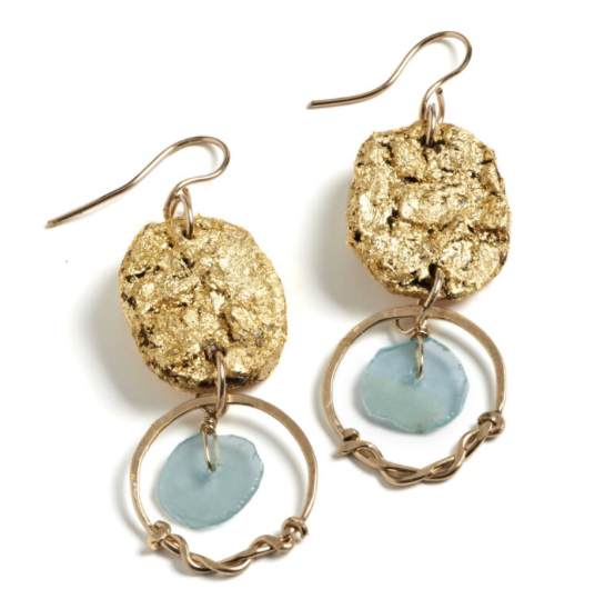 Etruscan Collection Ancient Roman Glass Earrings