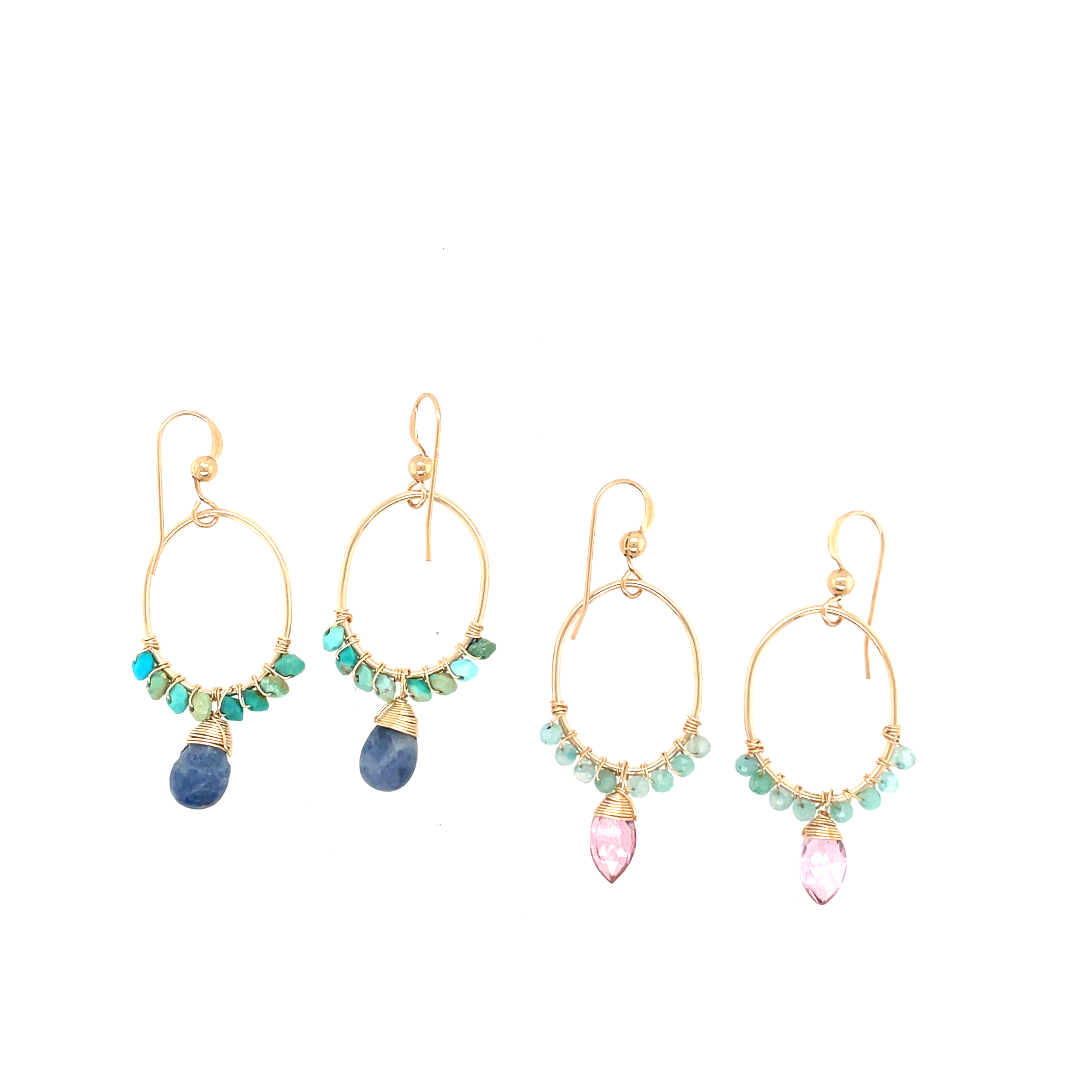 Image of Assorted Gemstone Moana Earrings - 14k Gold Fill by  Maui Mari