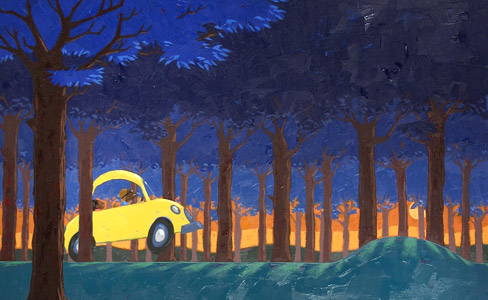 Car Through Forest by  Joe Cepeda - Masterpiece Online