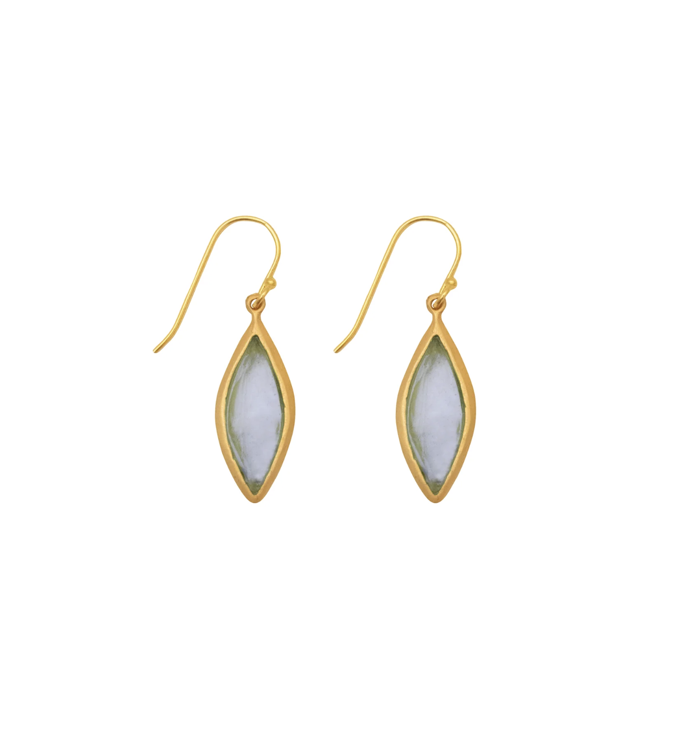 Image of Marquise Dainty Wire Earrings in Light Blue by Michael Vincent Michaud
