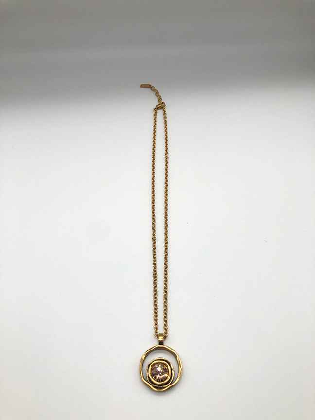 Image 1 for Serenity Necklace in Gold, Light Peach Serenity Necklace in Gold, Light Peach