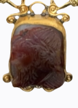 Image of Handmade 24 Karat Gold, Diamond, and Agate Centerpiece by Marcia McDonough