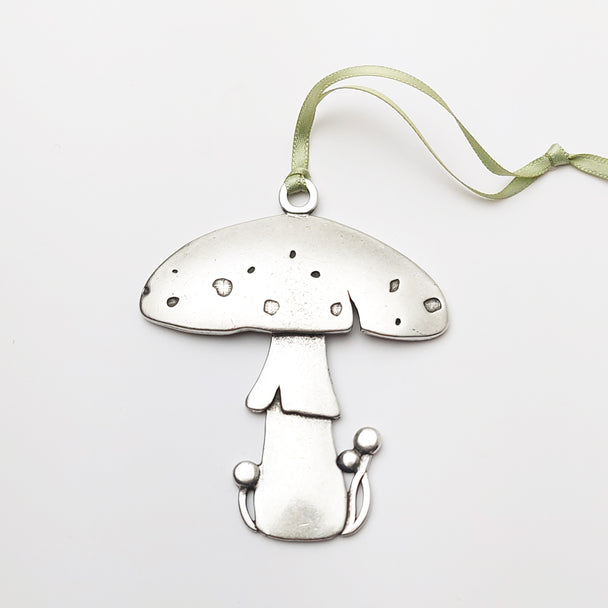 Little Pewter Mushroom Ornament