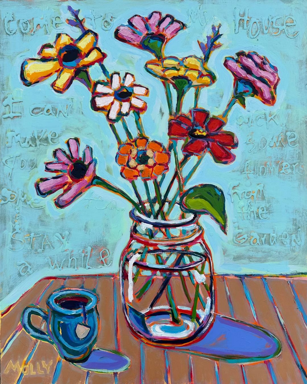 Image of Summer Bouquet and Tea by Molly Krolczyk