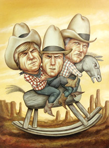 Three Cowboys by  Anita Kunz - Masterpiece Online
