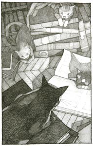 Cats & Books by  Miles Hyman - Masterpiece Online