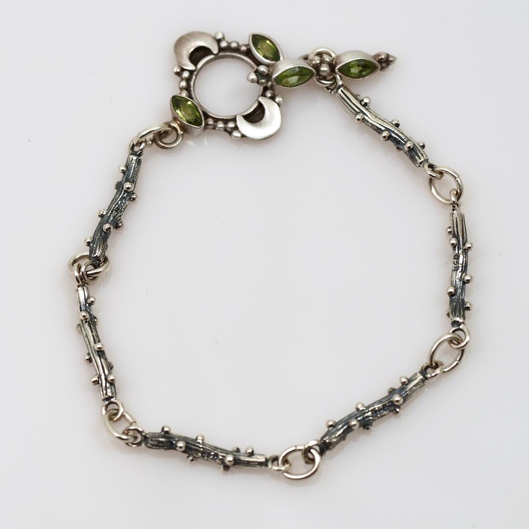 Image of Textured Braches and Peridot Bracelet by Barbara Rand