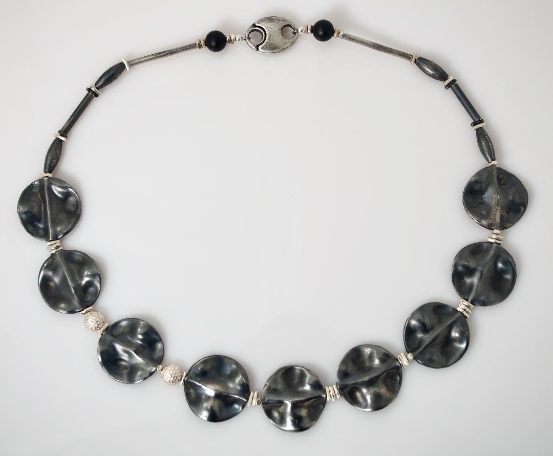 Sterling in Shades of Gray Necklace