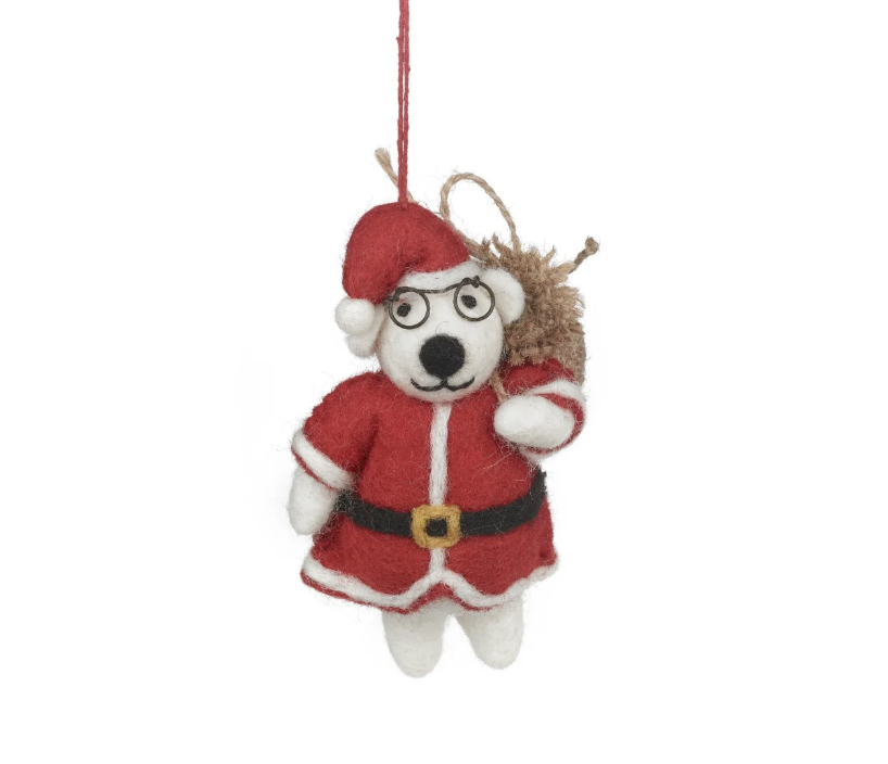 Image of St Blubber Bear - Handmade Felt Ornament by  Felt So Good