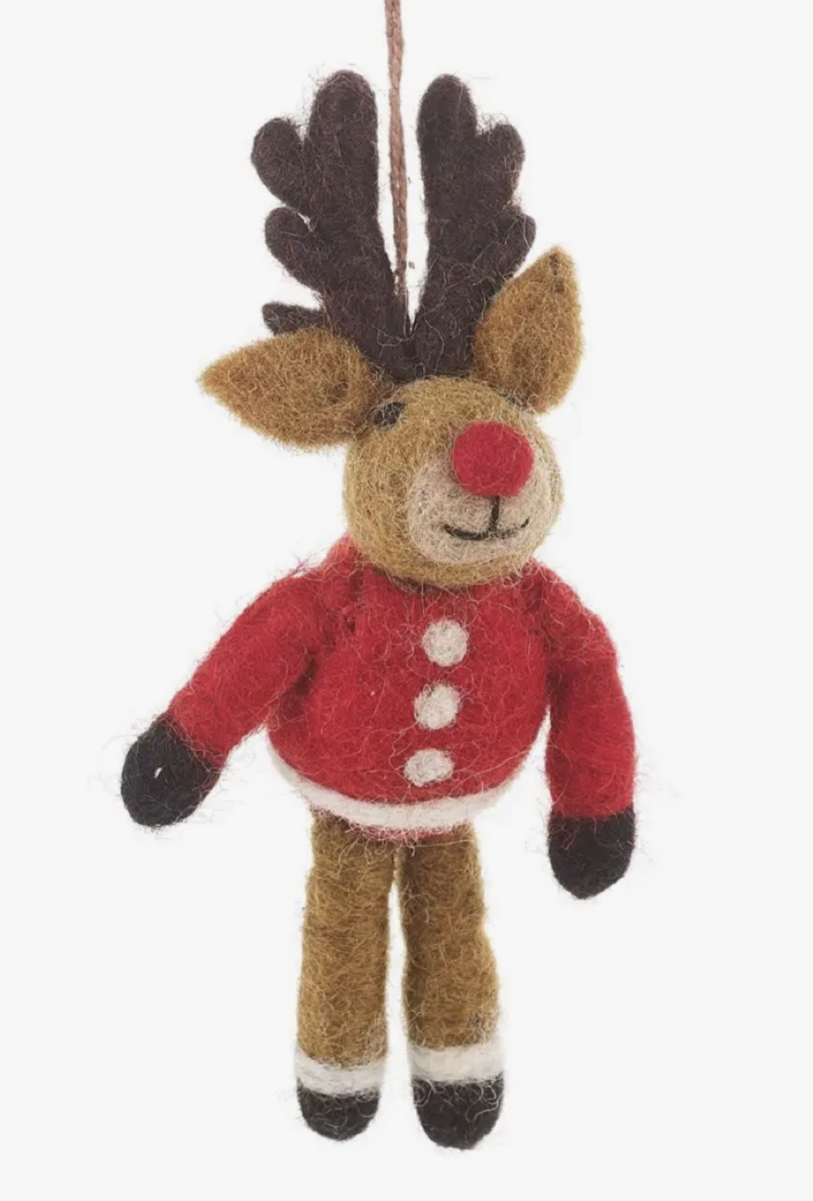 Christmas Rudolph - Handmade Felt Ornament