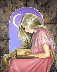 Rapunzel Reading by  Carol Heyer - Masterpiece Online