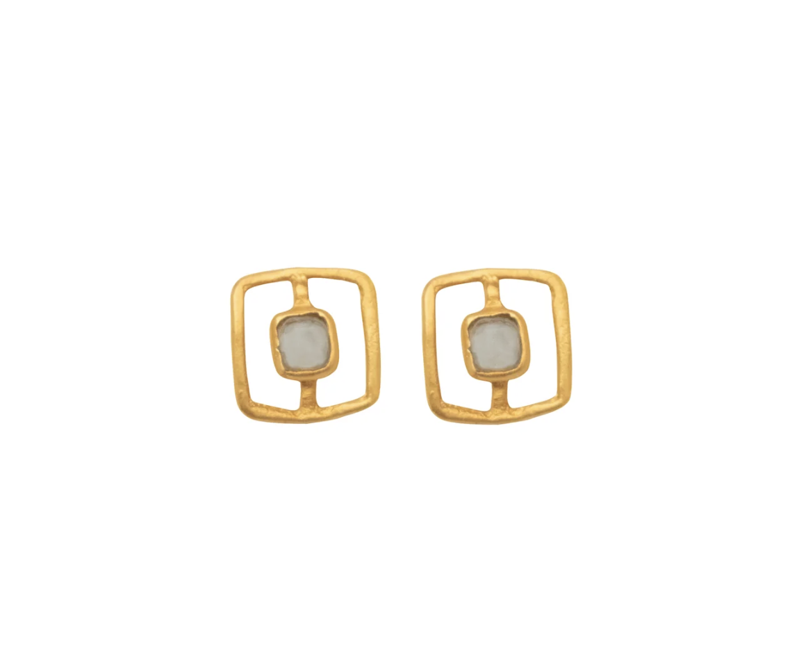 Image of Fragment Post Earrings in Light Blue by Michael Vincent Michaud