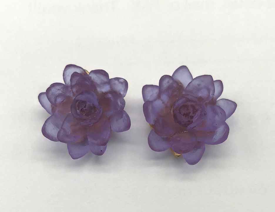 Image 1 for Lotus Flower Post Earrings 3/4 Lotus Flower Post Earrings 3/4
