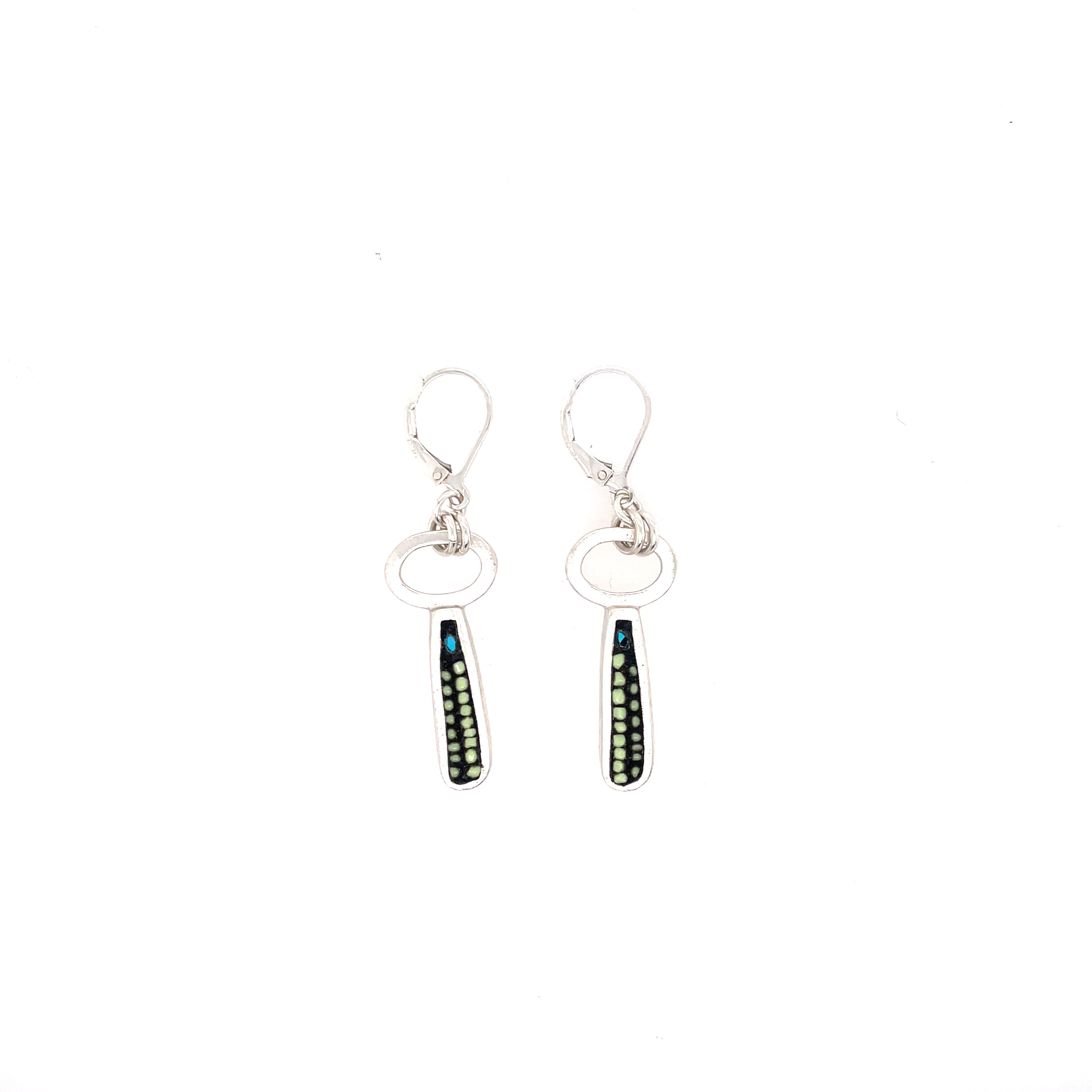 Image of Key Earrings - Green by Debra Abrams