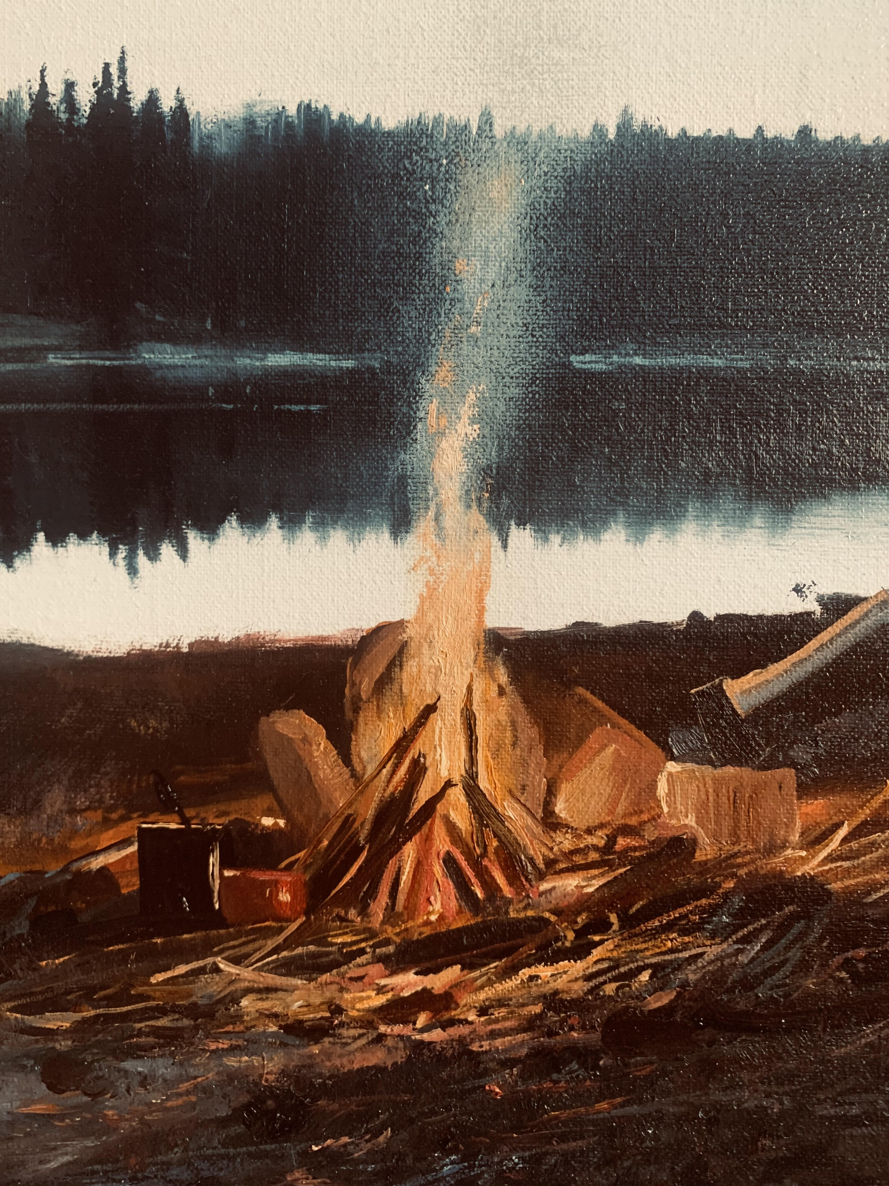 A Crackling Fire by  Nicholas Coleman - Masterpiece Online