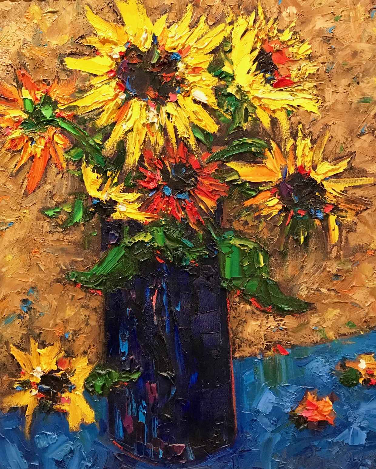Van Gogh Sunflowers by  Graydon Foulger - Masterpiece Online