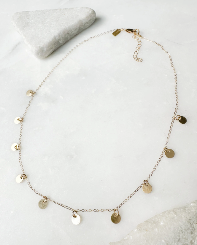 Image of 10-Coin Bib Necklace, 14k Gold Fill by  