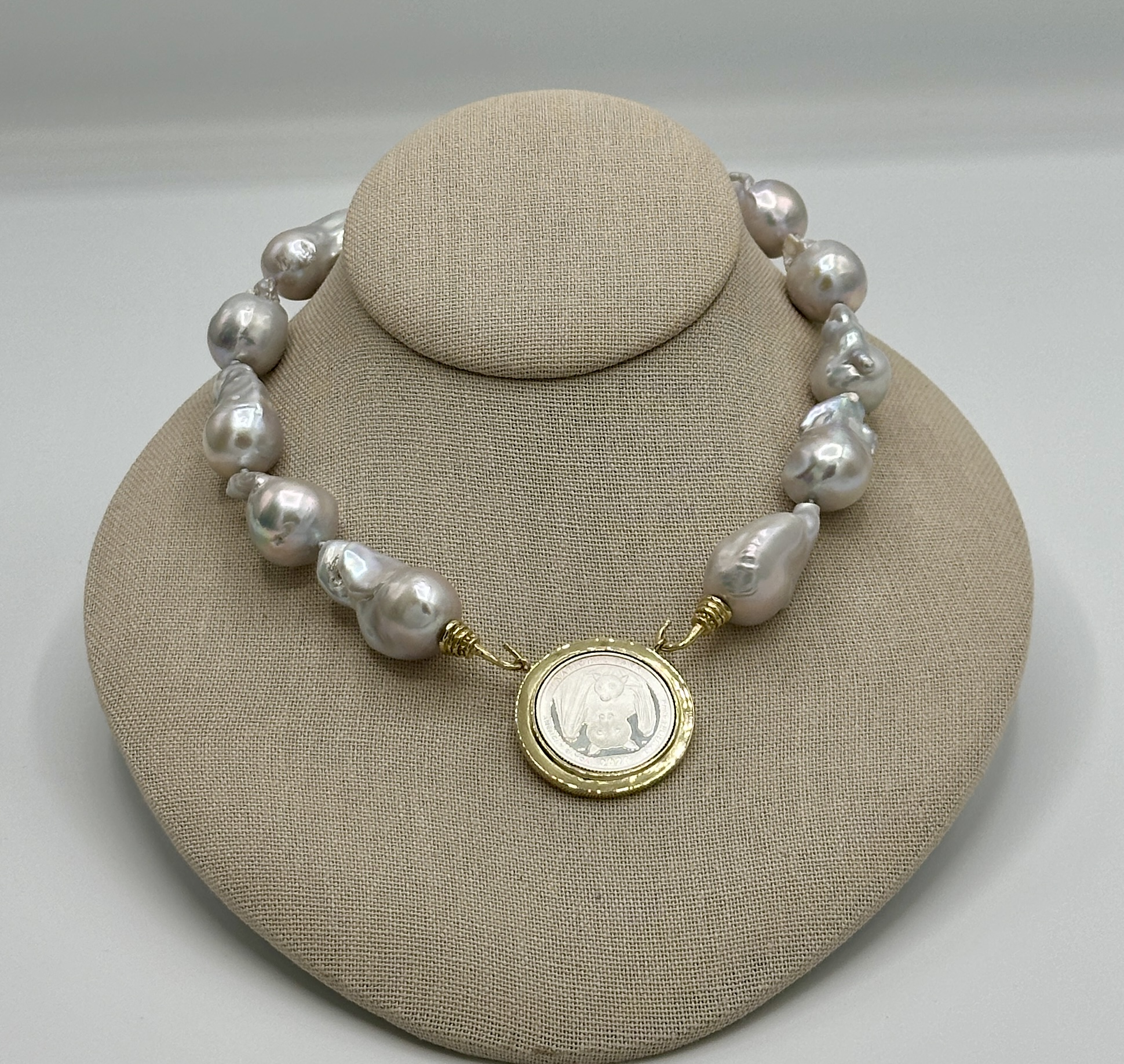 Jumbo Baroque Long Freshwater Pearls on Hand Cast Hooks