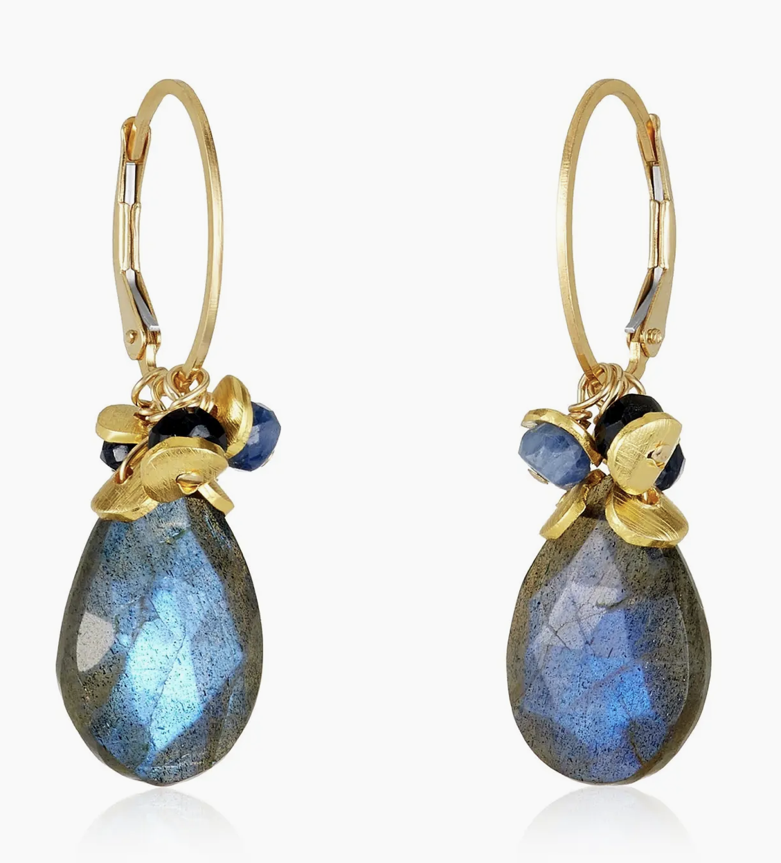 Image of Earrings of Lakshmi, Labradorite by Mabel Chong