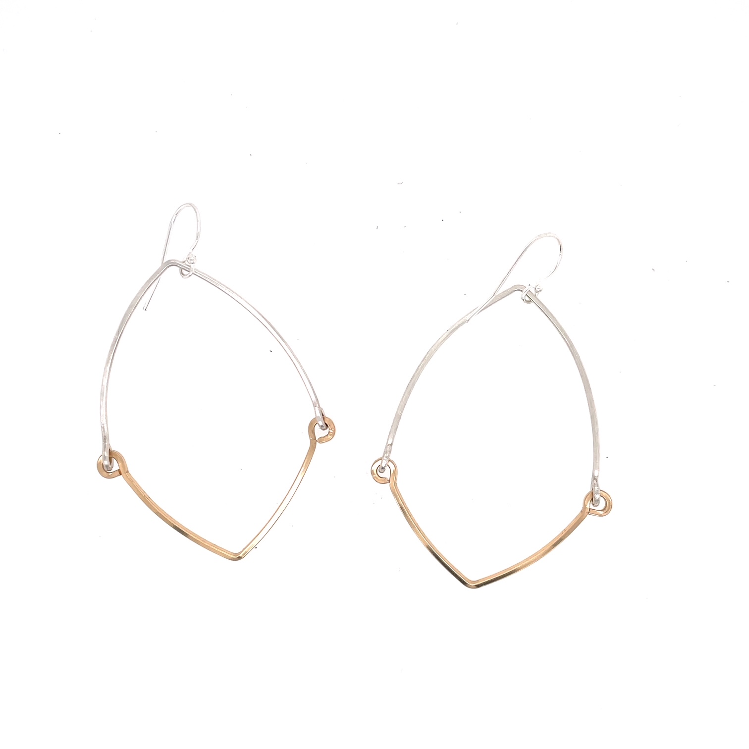 Swing Arch Hoops - Sterling/Gold