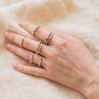 White Sapphire Whisper Ring Size 6 Gold
