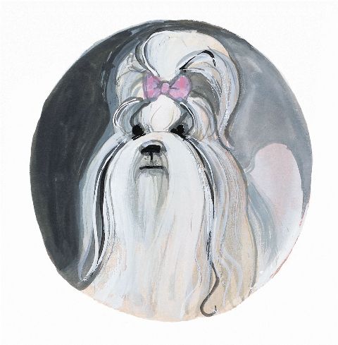 DOG - SHIH TZU by  P. Buckley Moss  - Masterpiece Online