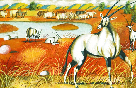 Gazelles by  Valery Vaseliyev - Masterpiece Online
