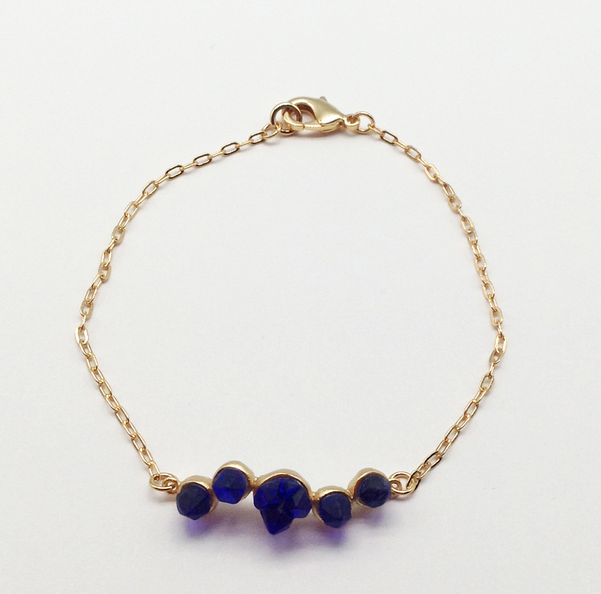 Image 1 for Crystal Bracelet, Bronze and Cast Glass, 7 1/2 Crystal Bracelet, Bronze and Cast Glass, 7 1/2