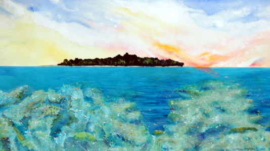 Sunset Over The Coral... by  Robin Brickman - Masterpiece Online