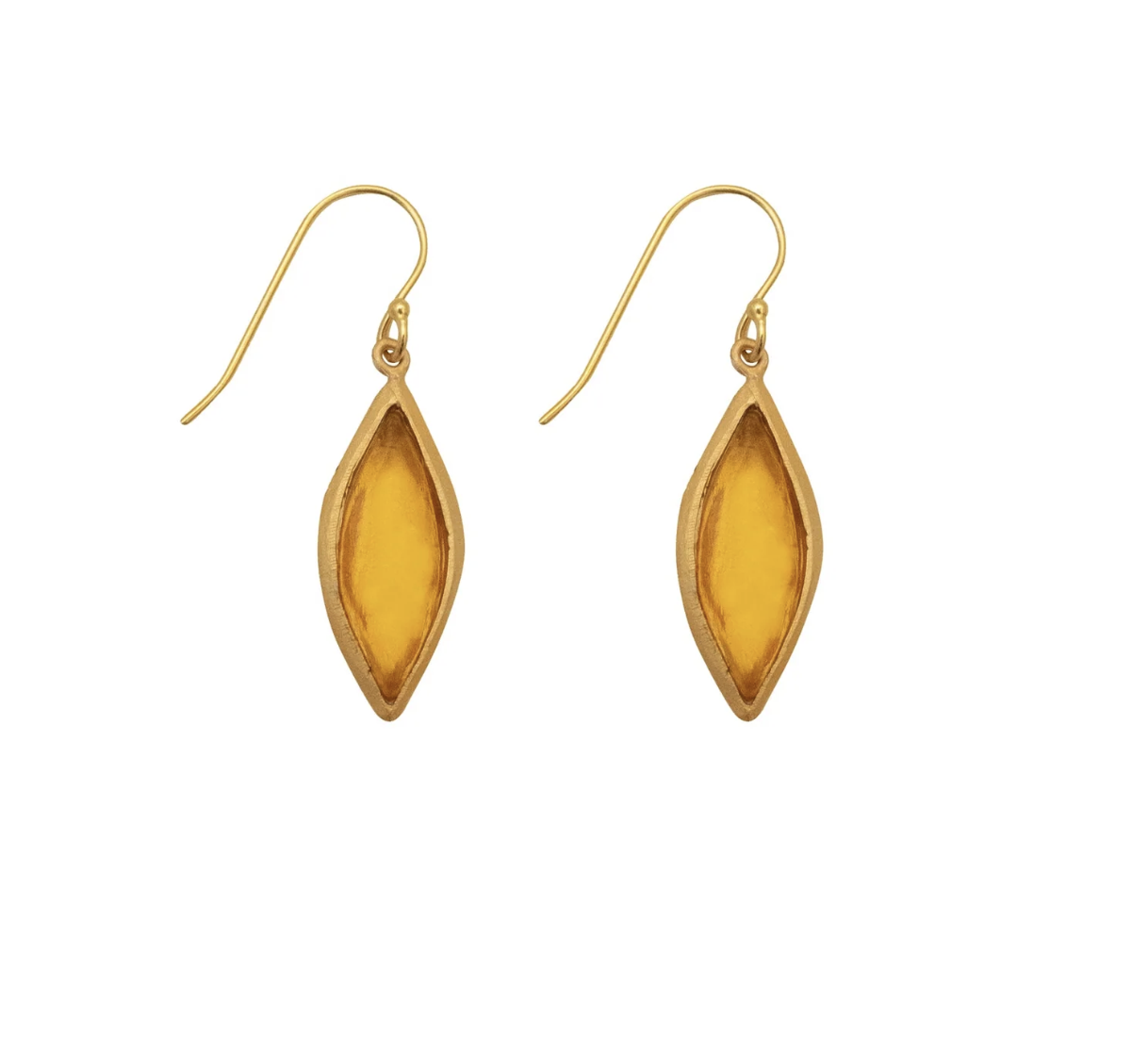Image of Marquise Dainty Wire Earrings in Orange by Michael Vincent Michaud