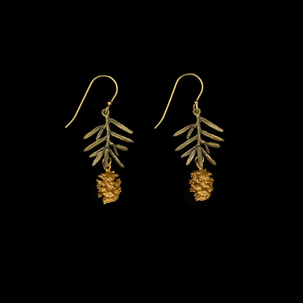 Pine Needle Wire Drop Earrings