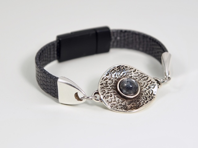 Image of Storm Gray Stone Bracelet by Barbara Rand