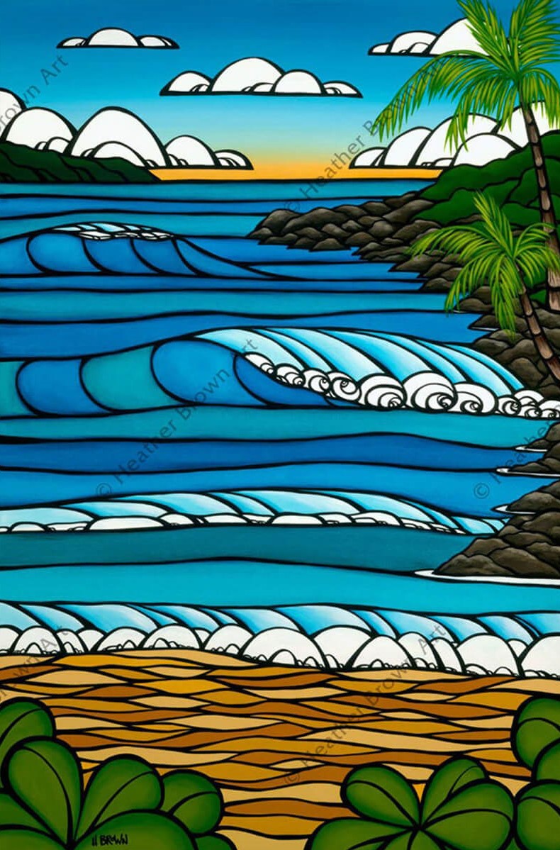 Pinballs Waimea Giclee By Heather Brown Genesis Gallery Hawaii