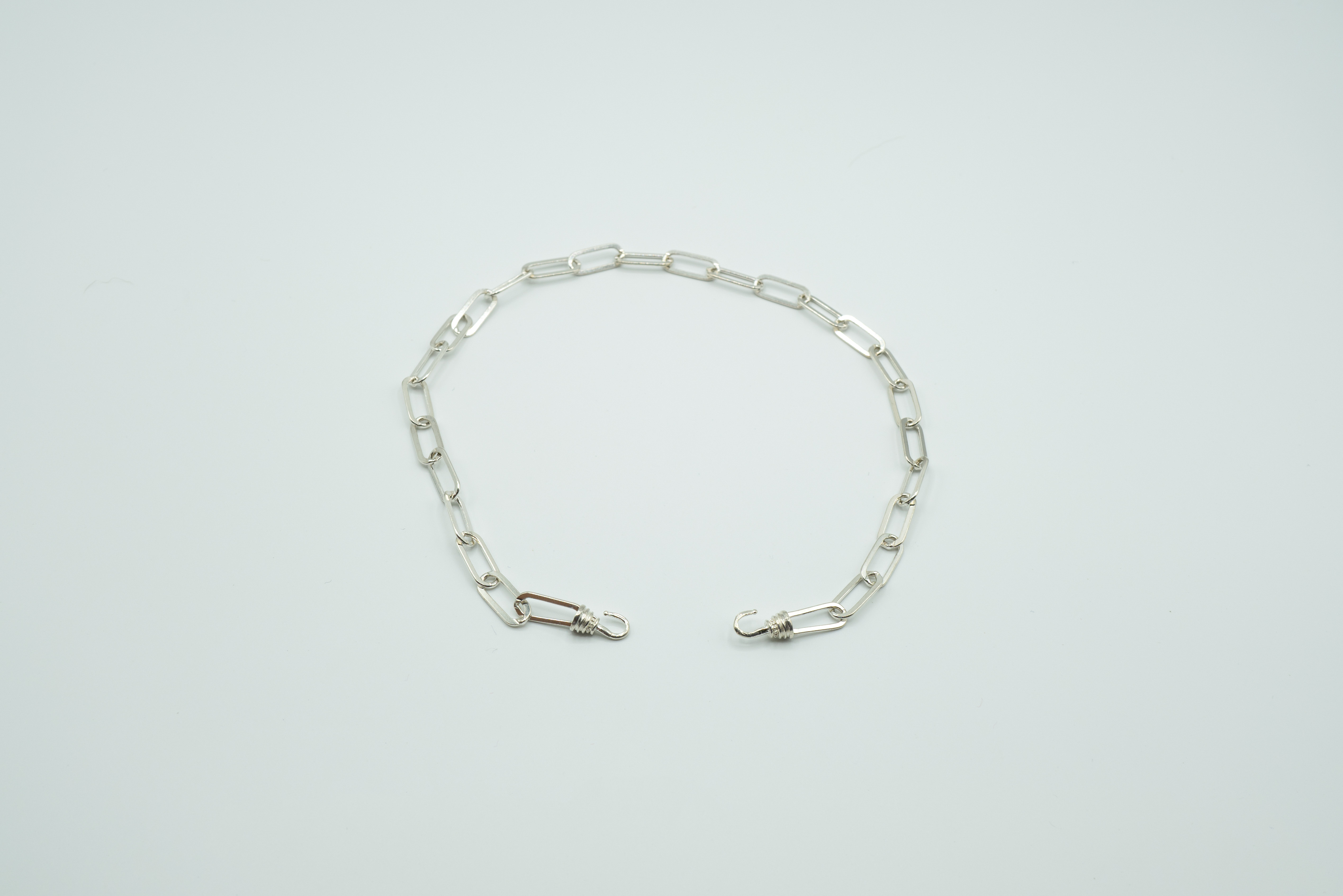 Long Oval Sterling Chain with Handmade Sterling Hooks