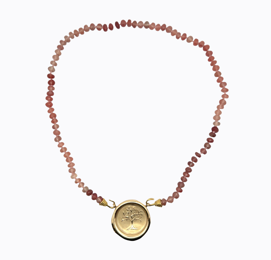 Image of 6 mm Andecine Faceted Rondelle Beads on Hand Cast Matte Gold Bronze Hooks by Marcia McDonough
