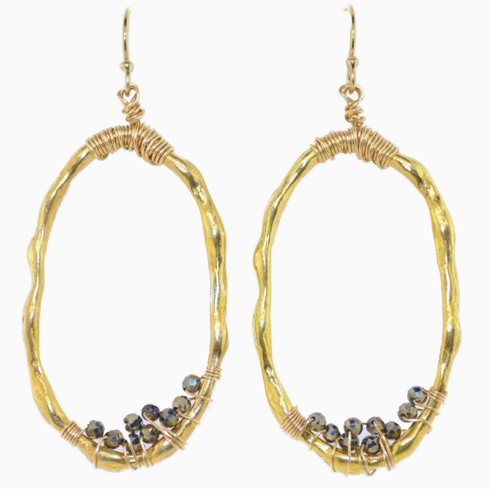 Image of Gold Organic Bamboo Hoops, Gold-Filled by Mabel Chong