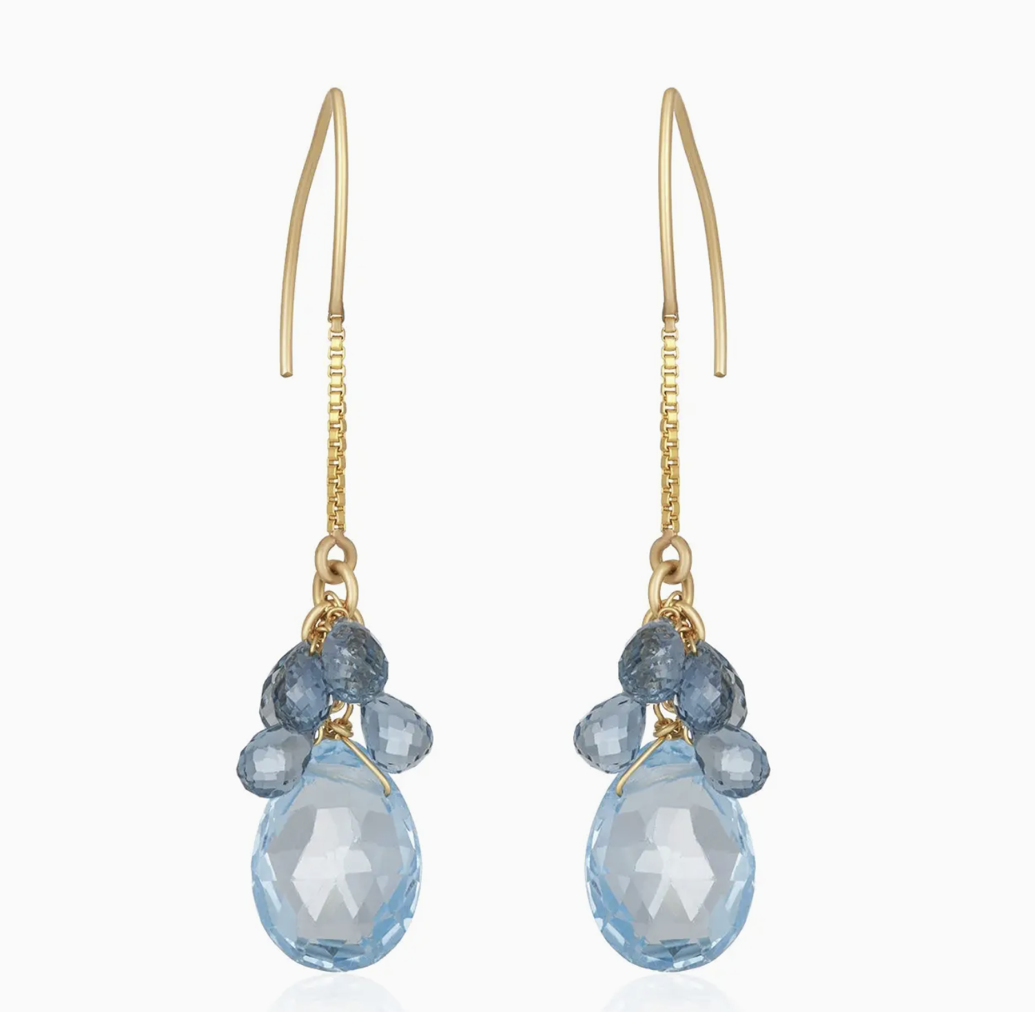 Image of London Blue Longevity Earrings by Mabel Chong