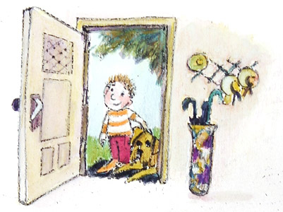 Friend At Door With D... by  Barbara Bottner - Masterpiece Online