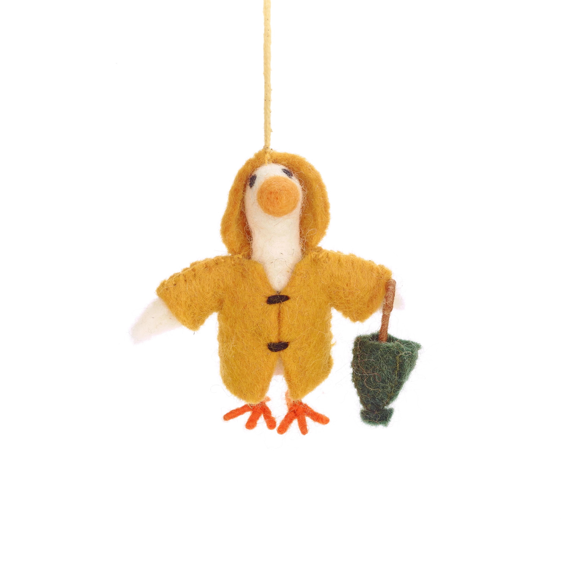 Image of Puddles the Goose - Handmade Felt Ornament by  Felt So Good