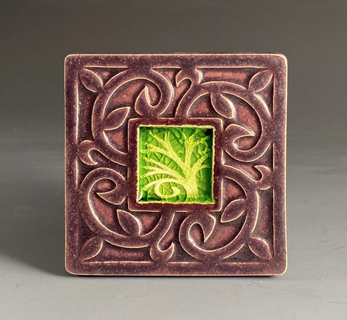 Image of Tree Coaster w Raised Border by Michael & Clayton Macone