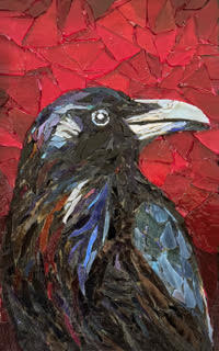 Image of Raven on Red by Joseph Kaftan