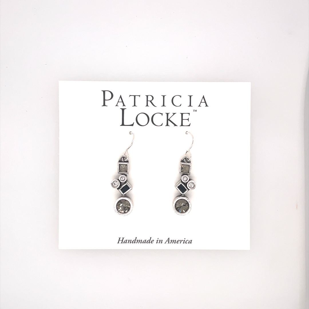 Believe Earrings in Silver, Black and White