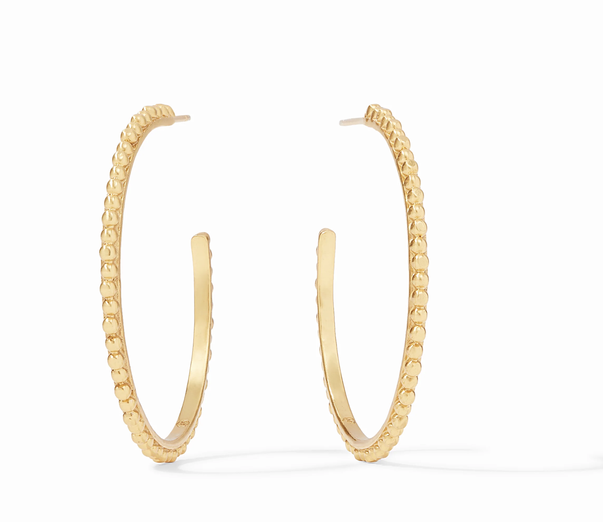 Image of Large Colette Bead Hoop Earrings, Gold by Julie Vos