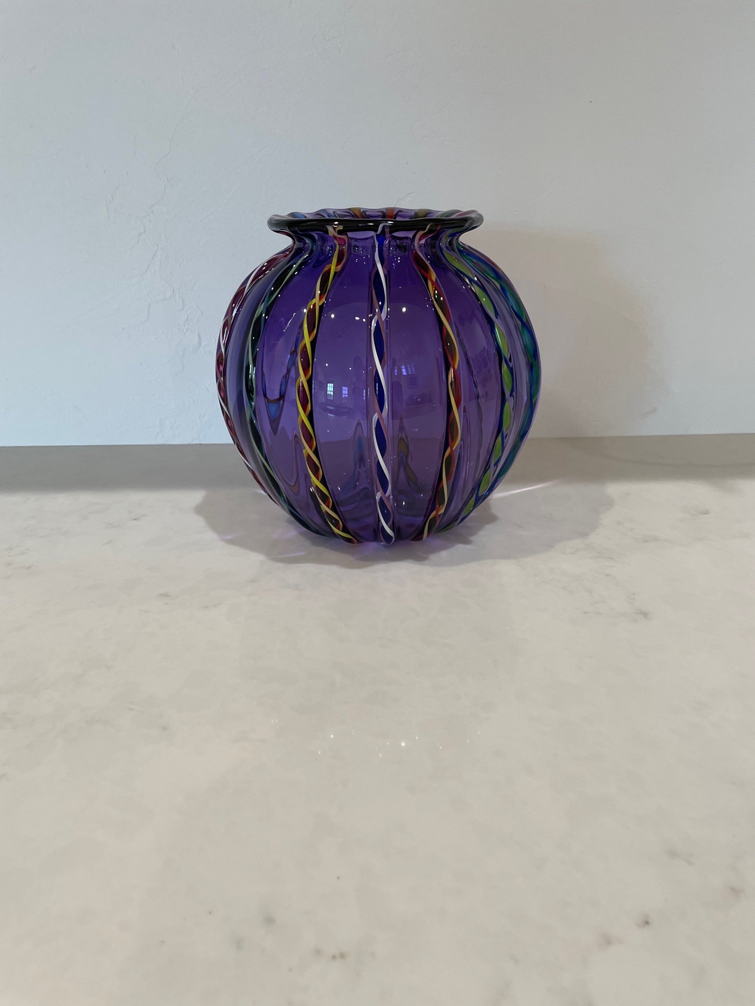 Purple Raised Cane Vase