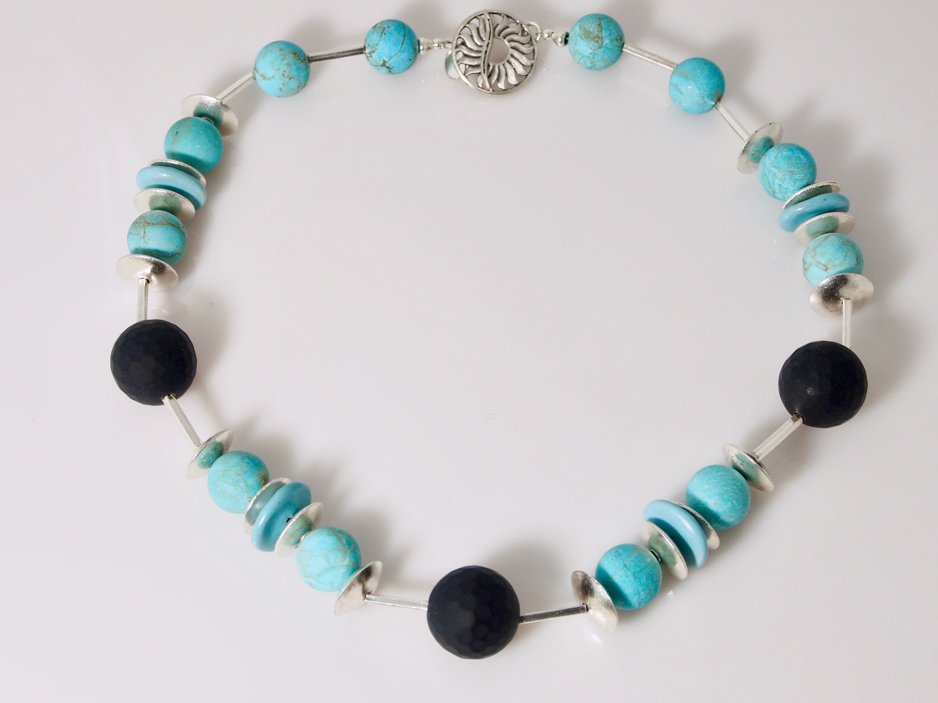 Turquoise Party - Sterling/Matte Turquoise/Onyx/Blue Ceramic