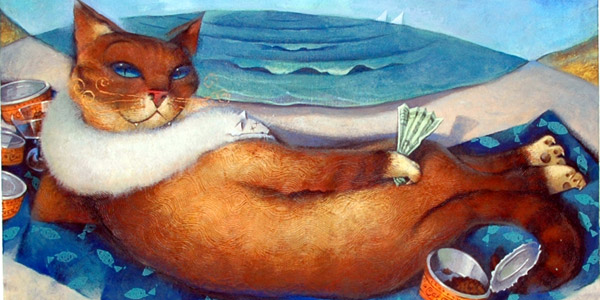 Cat On Beach by    - Masterpiece Online