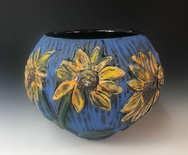 Image of Round Sunflower Vase by Nancy Briggs