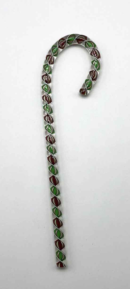 Blown Glass Candy Canes - Red/Green